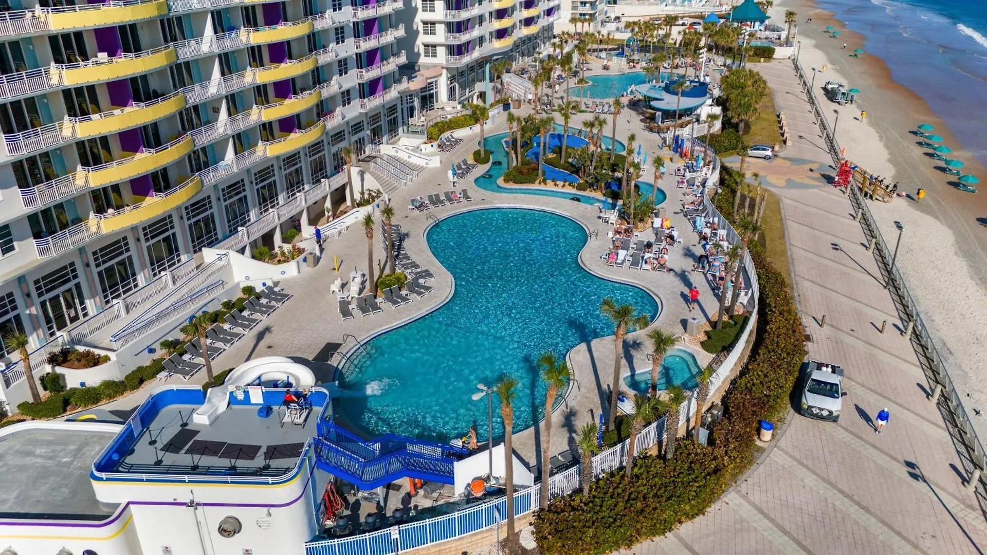 Seaside Splendor! 1Br Oasis With Private Oceanfront Balcony At Wyndham Oceanwalk Villa Daytona Beach Holiday home
